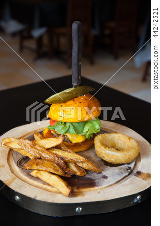 Closeup of home made burgers  44242521
