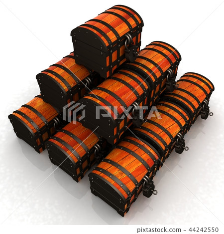 Chests. 3d illustration - Stock Illustration [44242550] - PIXTA
