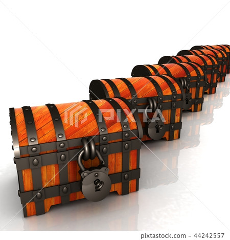Chests. 3d illustration Chests. 3d illustration 44242557