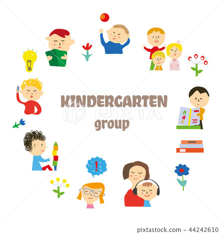 Kindergarten background for card illustration Kindergarten background for card illustration 44242610