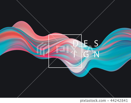 Abstract colorful vector background, color flow liquid wave for design brochure, website, flyer. 44242841