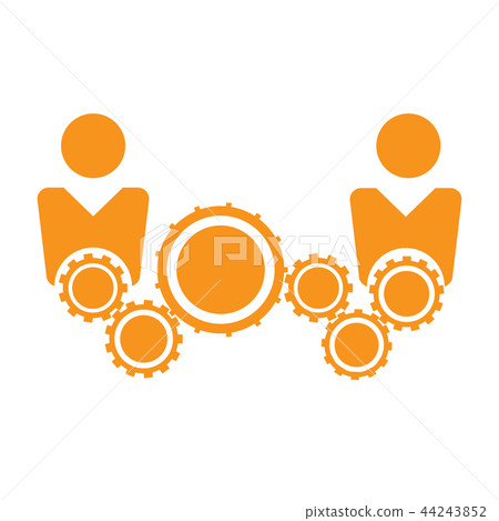 Abstract teamwork logo. Business concept Abstract teamwork logo. Business concept 44243852