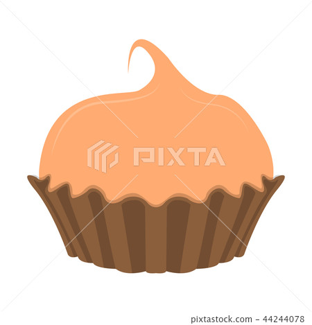 Isolated colored cupcake icon 44244078