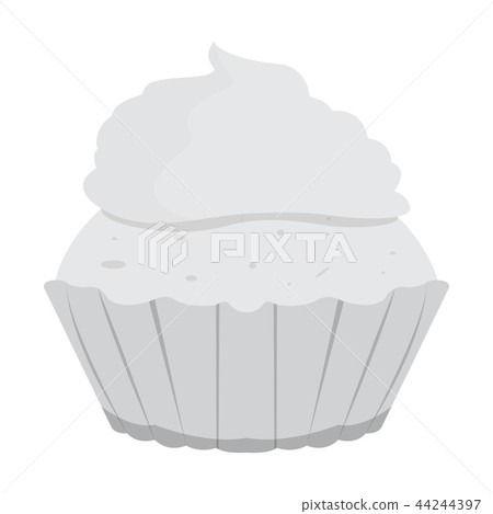 Isolated colored cupcake icon 44244397