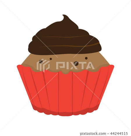 Isolated colored cupcake icon 44244515