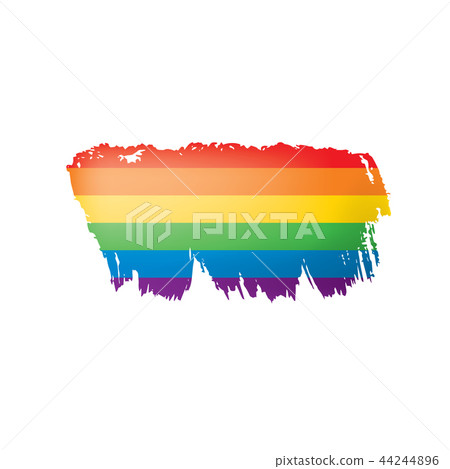 Grunge rainbow flag isolated on white background. 44244896