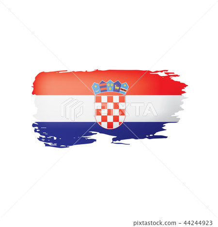 Croatia flag, vector illustration on a white background. 44244923