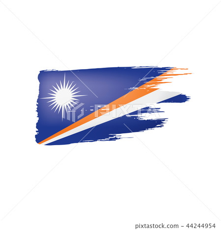 Marshall Islands flag, vector illustration on a white background. 44244954