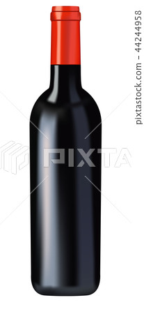 Bottle of red wine, without label Bottle of red wine, without label 44244958