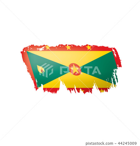 Grenada flag, vector illustration on a white background. Grenada flag, vector illustration on a white background. 44245009