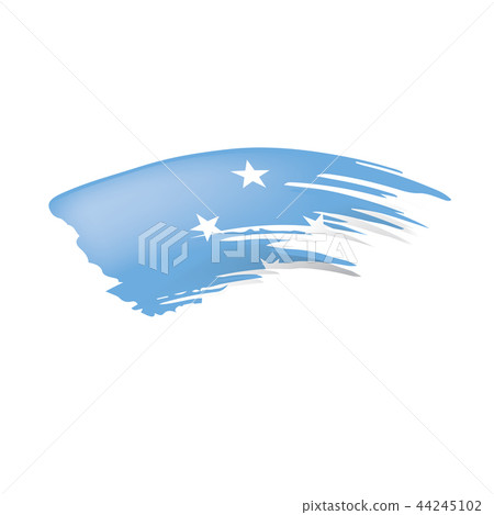Federated States Micronesia flag, vector illustration on a white background. 44245102