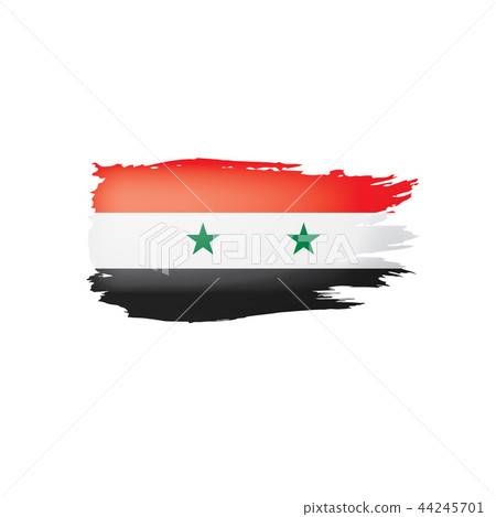 Syria flag, vector illustration on a white background. Syria flag, vector illustration on a white background. 44245701