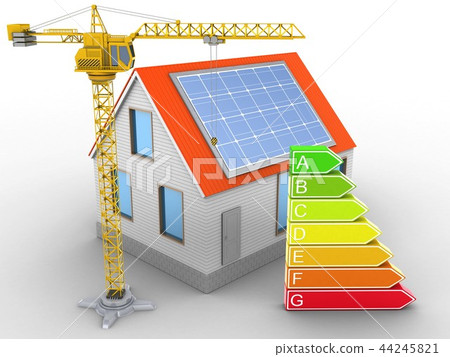 3d house red roof 44245821