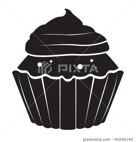 Isolated cupcake icon 44246140