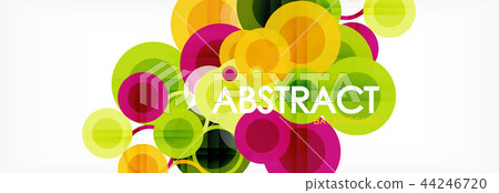 Abstract colorful geometric composition - multicolored circle background 44246720