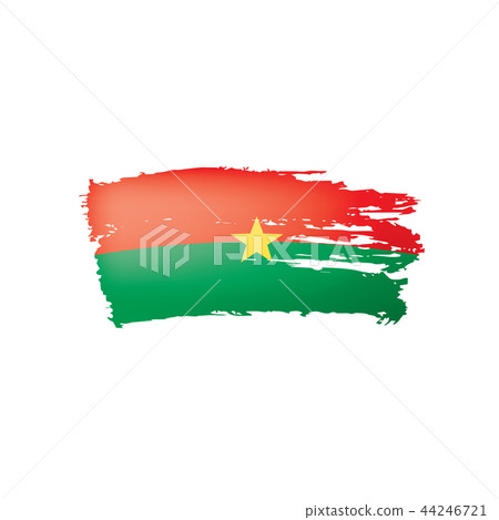 Burkina Faso flag, vector illustration on a white background 44246721