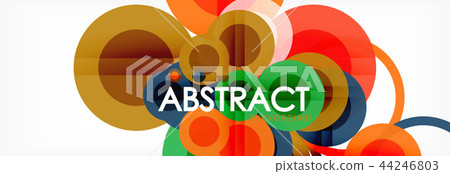 Overlapping circles design background 44246803