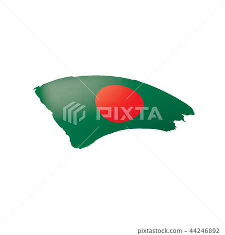 Bangladesh flag, vector illustration on a white background 44246892