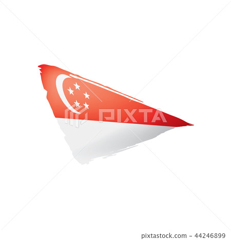Singapore flag, vector illustration on a white background 44246899