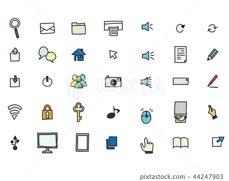 PC圖標集顏色 PC圖標集顏色 44247903