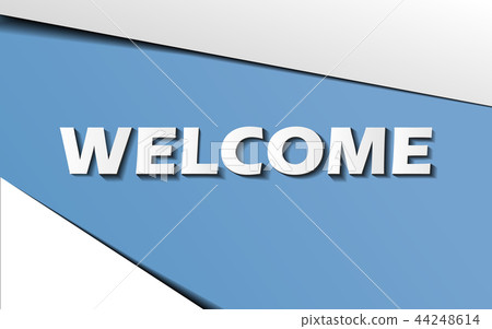 Welcome text message paper art and artwork 44248614
