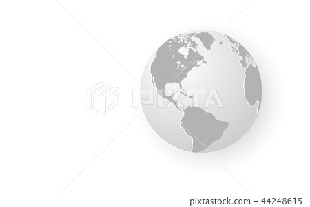 White abstract background curve out paper art 44248615