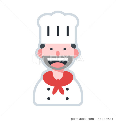 Avatar chef flat illustration 44248683