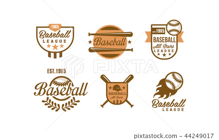 Baseball Best Team Logo Design Set, Tournament, Championship, Sport Team,  Club Identity Retro Badges Vector Illustration, Stock vector