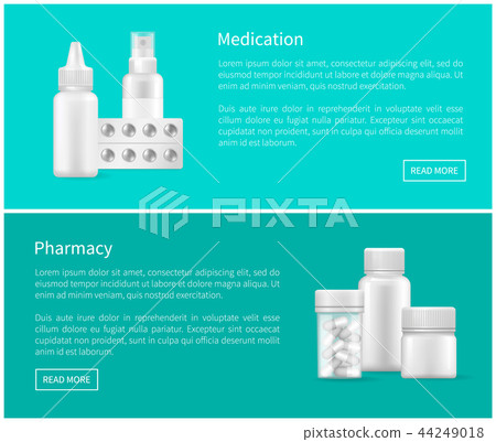 Medication and Pharmacy Set Vector Illustration 44249018