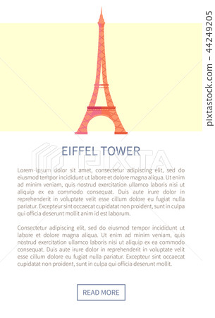 Eiffel Tower Web Page and Text Vector Illustration Eiffel Tower Web Page and Text Vector Illustration 44249205