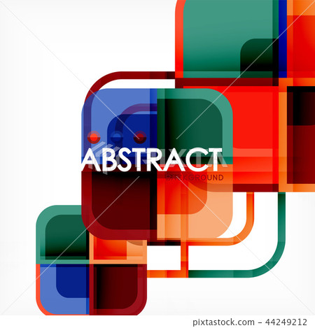 Abstract background, square shapes geometric composition Abstract background, square shapes geometric composition 44249212