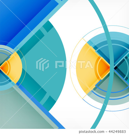 Creative circles geometric abstract background with 3d effect 44249883