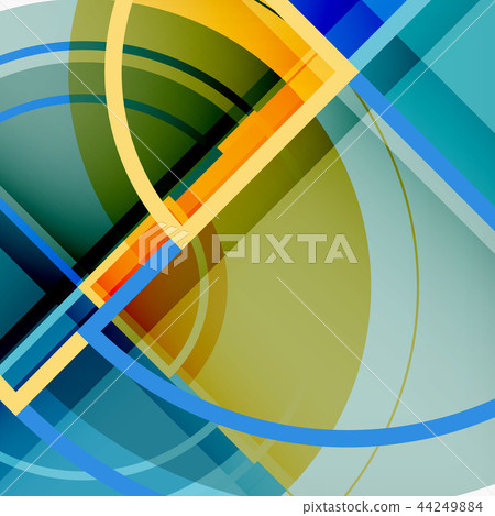 Creative circles geometric abstract background with 3d effect 44249884