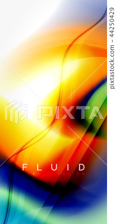 Fluid flowing wave abstract background 44250429
