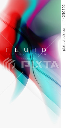 Fluid flowing wave abstract background 44250502