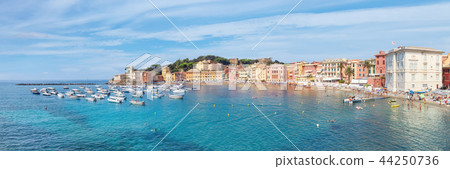 Public beach of Sestri Levante in summer 44250736
