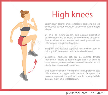 High Knees Poster Text Sample Vector Illustration High Knees Poster Text Sample Vector Illustration 44250756