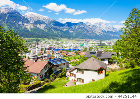 Innsbruck aerial panoramic view Innsbruck aerial panoramic view 44251144