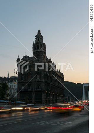 Traffic at the Elisbaeth Bridge, Budapest, Hungary Traffic at the Elisbaeth Bridge, Budapest, Hungary 44251436