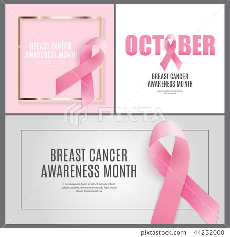 Breast Cancer Awareness Month Pink Ribbon Background Vector Illustration Breast Cancer Awareness Month Pink Ribbon Background Vector Illustration 44252000