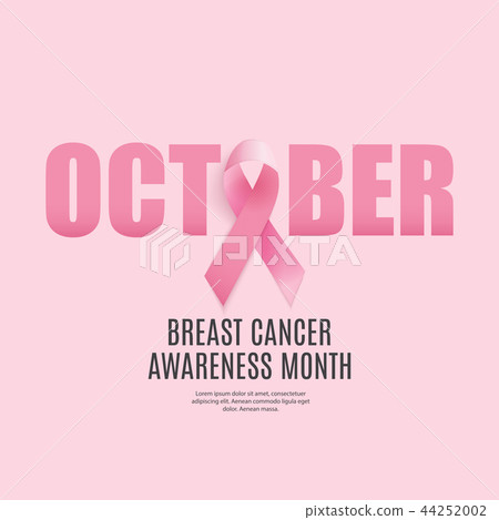 Breast Cancer Awareness Month Pink Ribbon Background Vector Illustration Breast Cancer Awareness Month Pink Ribbon Background Vector Illustration 44252002