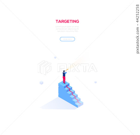 Targeting concept - modern isometric vector web... - Stock Illustration ...