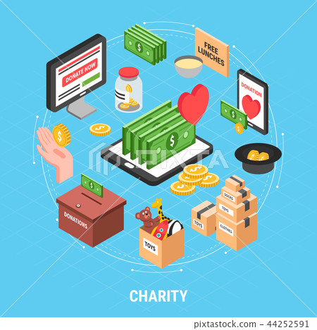 Charity Isometric Design Concept 44252591