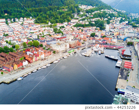 Bryggen aerial view, Norway Bryggen aerial view, Norway 44253226