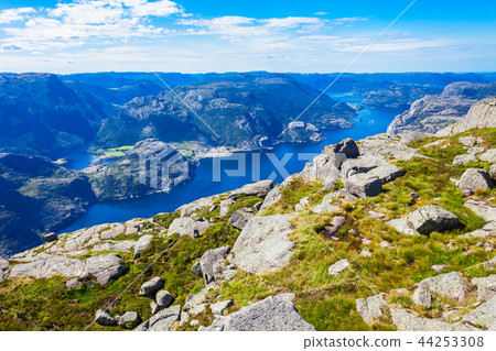 Lysefjord near Preikestolen, Norway Lysefjord near Preikestolen, Norway 44253308