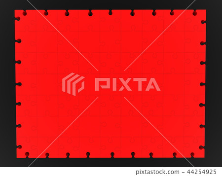 Red puzzle on black background - Stock Illustration [44254925] - PIXTA