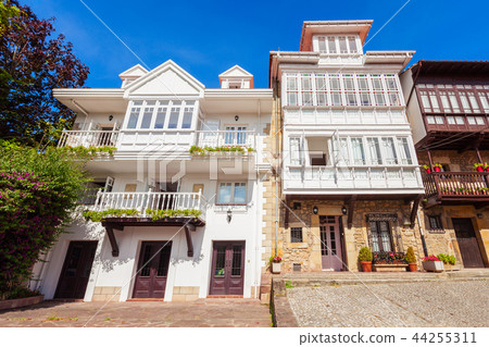 Buildings in Comillas centre, Spain Buildings in Comillas centre, Spain 44255311