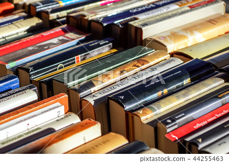 NAPLES, ITALY - MARCH 10 2017: Second hand book stalls of the book market in the historical center 44255463