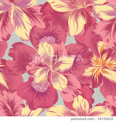 Floral seamless pattern Flower bloom background 44256020