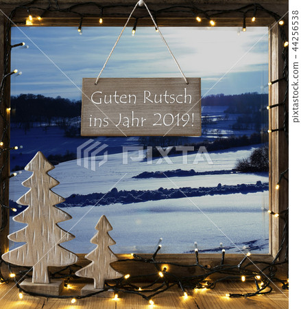 Window, Guten Rutsch Means Happy New Year 2019 44256538